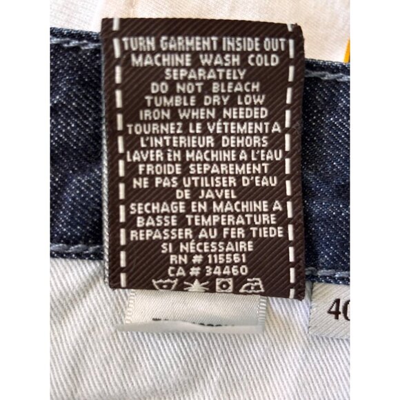 7 For All Mankind Men’s Jared Straight Leg Jeans Size 40x35 Dark Wash Denim USA - Picture 3 of 10